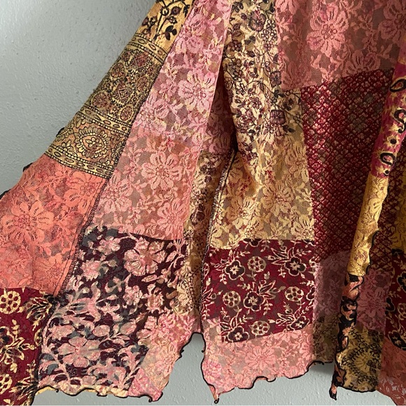 Vintage Jes Irie Wear Floral Lace Open Front Jacket Size M Art to Wear Boho - Picture 4 of 7